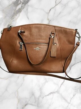 Coach Prairie Satchel Pebbled Leather Bag – Brown